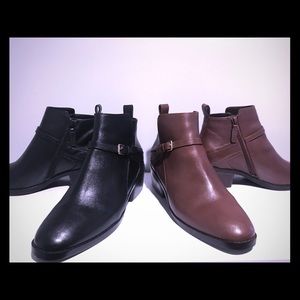 Two pair Cole Haan booties; each pair 45.00